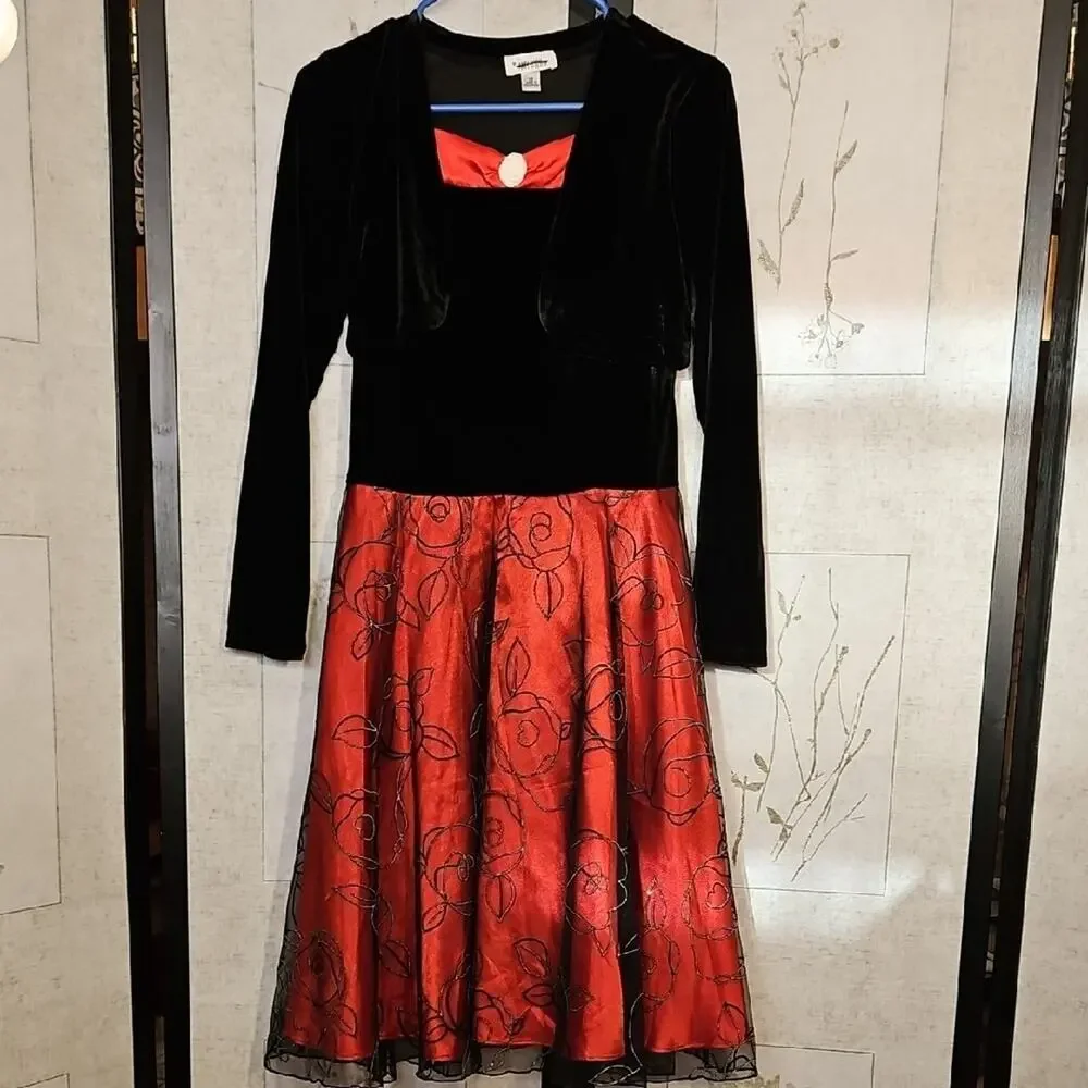 Amy Byer Black and Red Formal Kids Dress